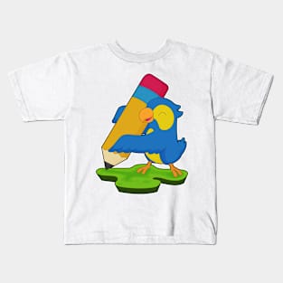 Parrot Pupil Pencil School Kids T-Shirt